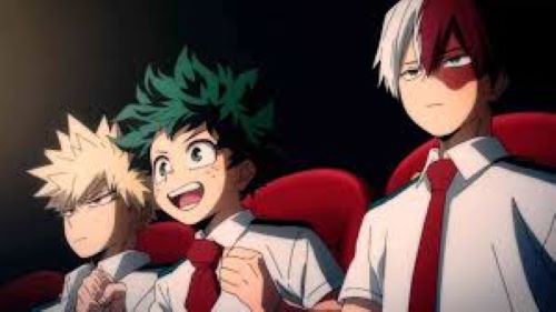 Midoriya Hanging Out With His Closest Friends/Rivals, Bakugo and Todoroki